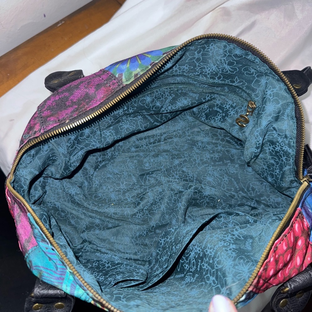 Desigual Rainbow Patchwork Handbag - image 8